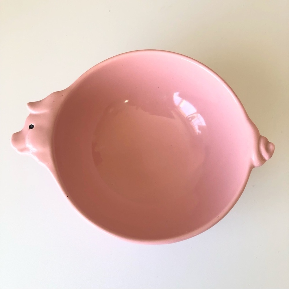 Knobler Japan Vintage Pink Pig Bowl